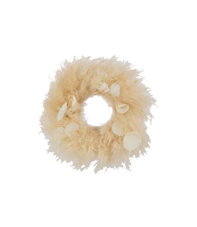 Couronne de Plantes Séchées Feuilles 38cm Naturel