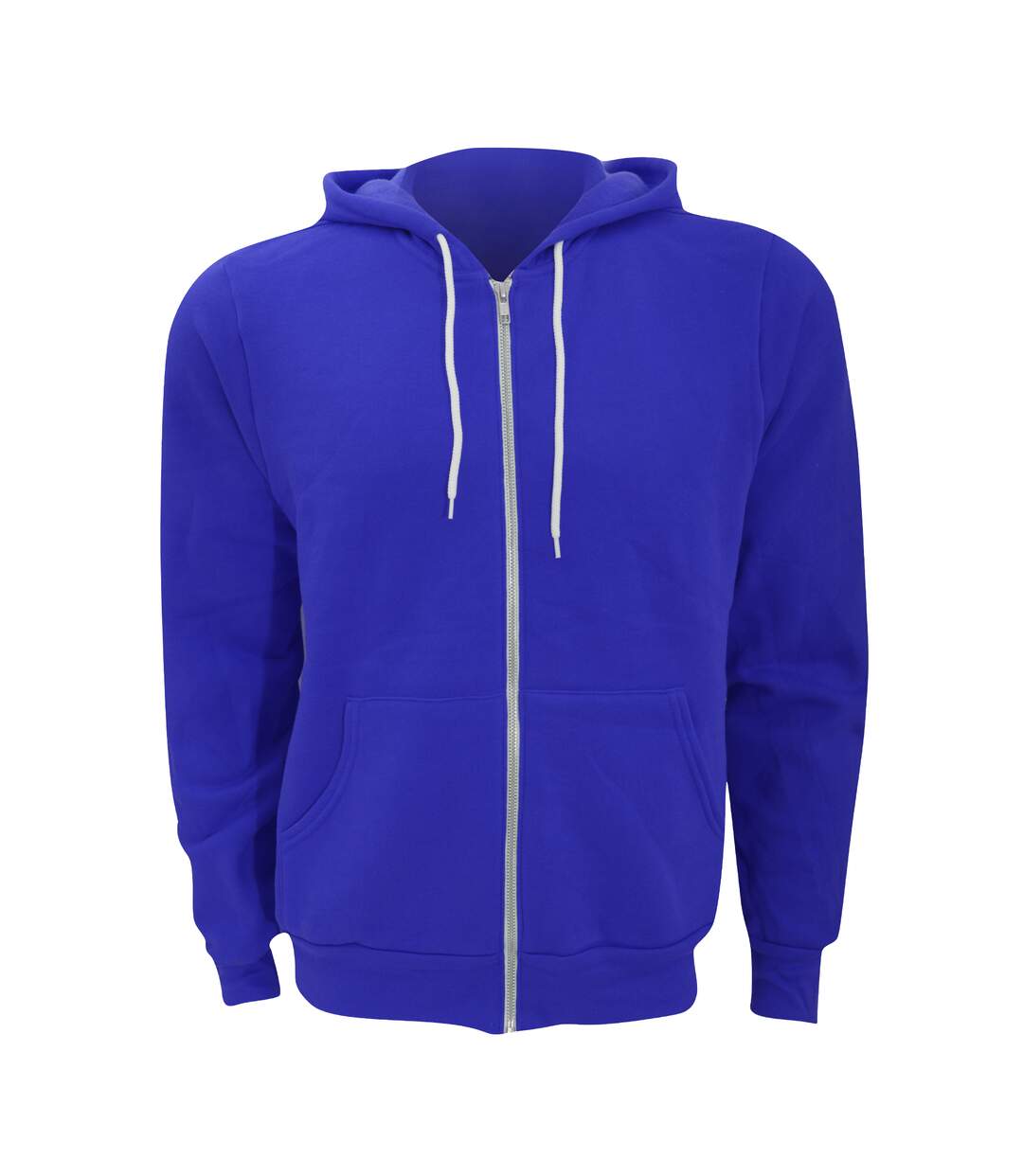 Canvas Unisex Zip-up Polycotton Fleece Hooded Sweatshirt / Hoodie (True Royal) - UTBC1337-1