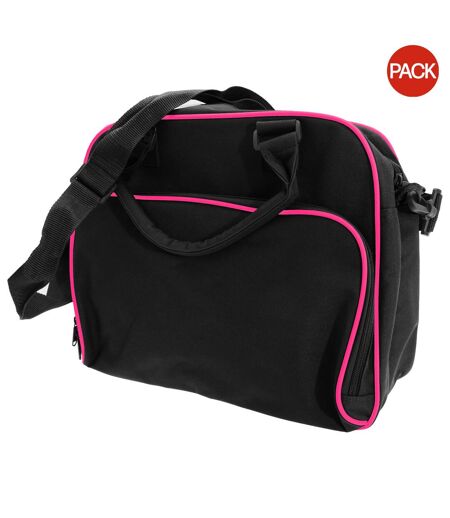 Lot De 2  Sac De Danse Messager 15 Litres Taille Unique Noir Fuschia Bagbase