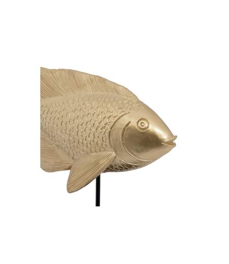 Statuette Poisson en Résine Océane 25cm Doré