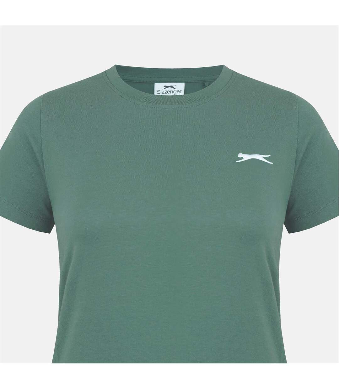 T-shirt Motif/style Uni Femme Kaki Slazenger-4