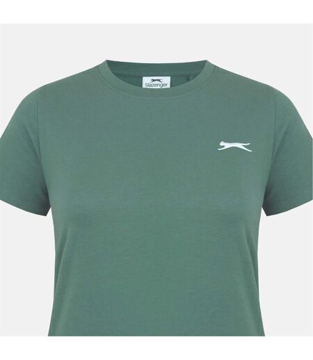T-shirt Motif/style Uni Femme Kaki Slazenger