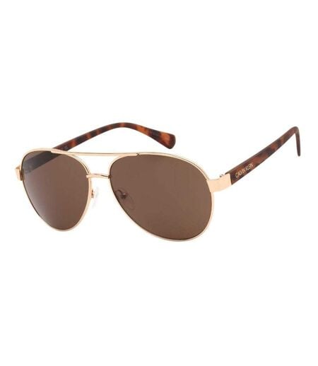 Lunettes De Soleil Motif/style Pilote Homme Taille Unique Jaune Or Calvin Klein