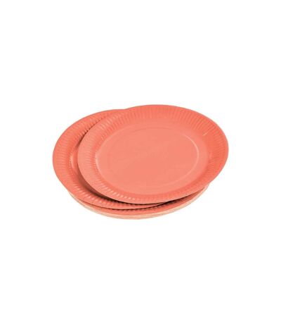Lot de 20 Assiettes en Carton Vitamine 23cm Terracotta
