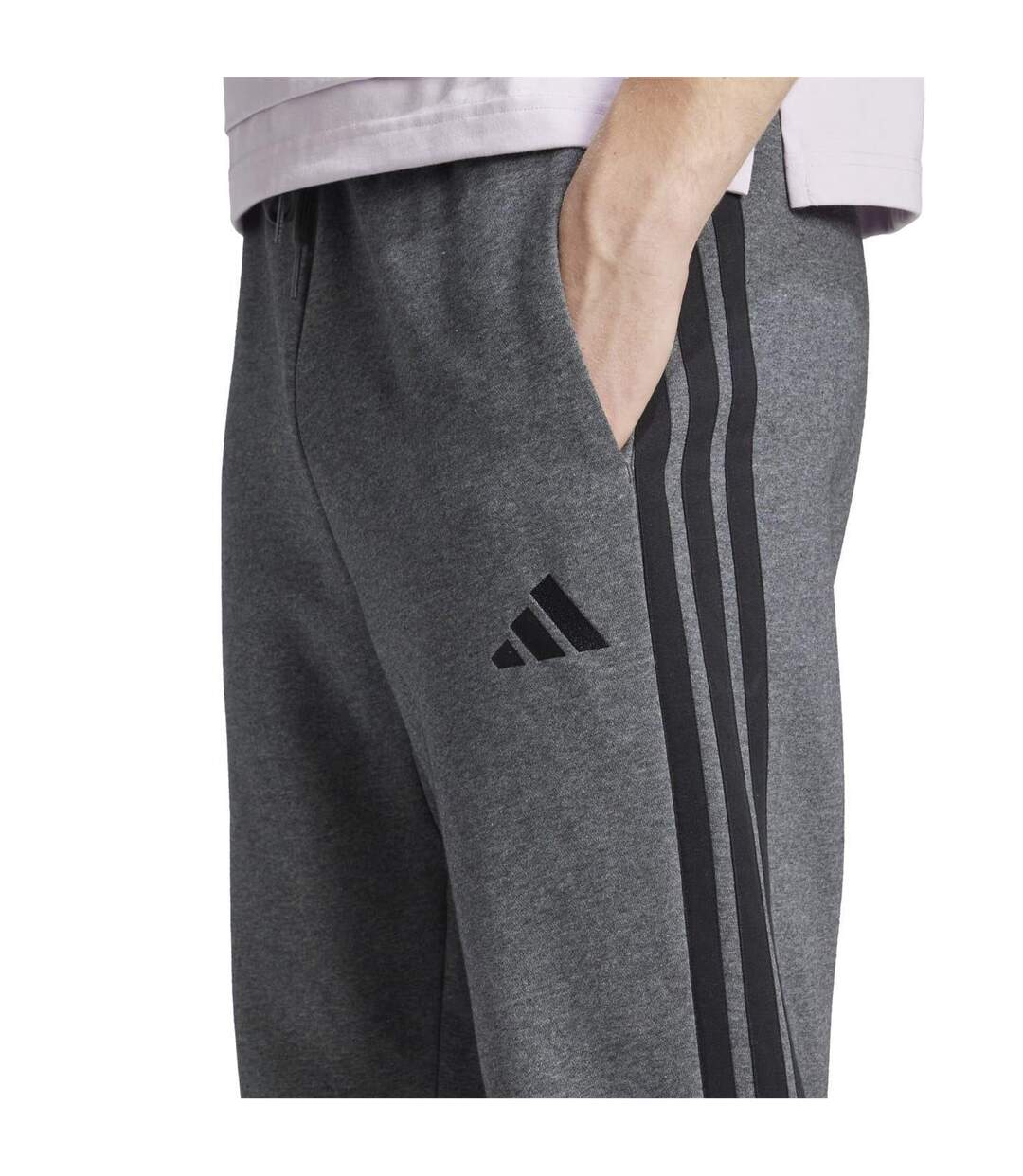 Pantalon De Jogging Motif/style À Rayures Essentials Homme Gris Foncé Blanc Adidas-4