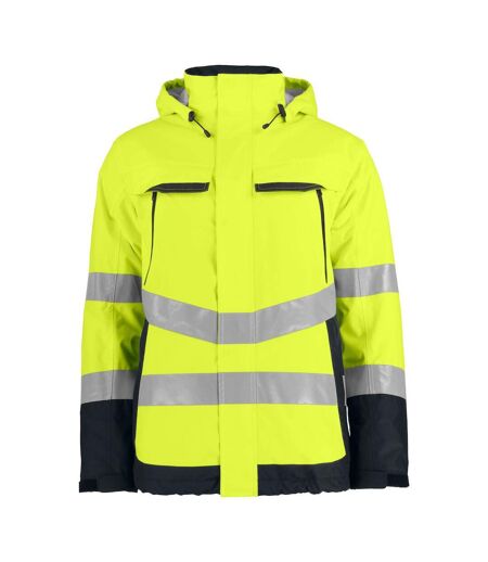 Mens Functional Reflective Tape Padded Jacket Yellow Black Projob