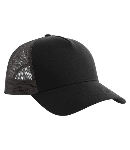 Rapper 5 panel cotton sustainable trucker cap black/dark grey Atlantis