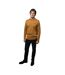 Mens Knitted Tipped Jumper Tobacco Navy Lambretta-1