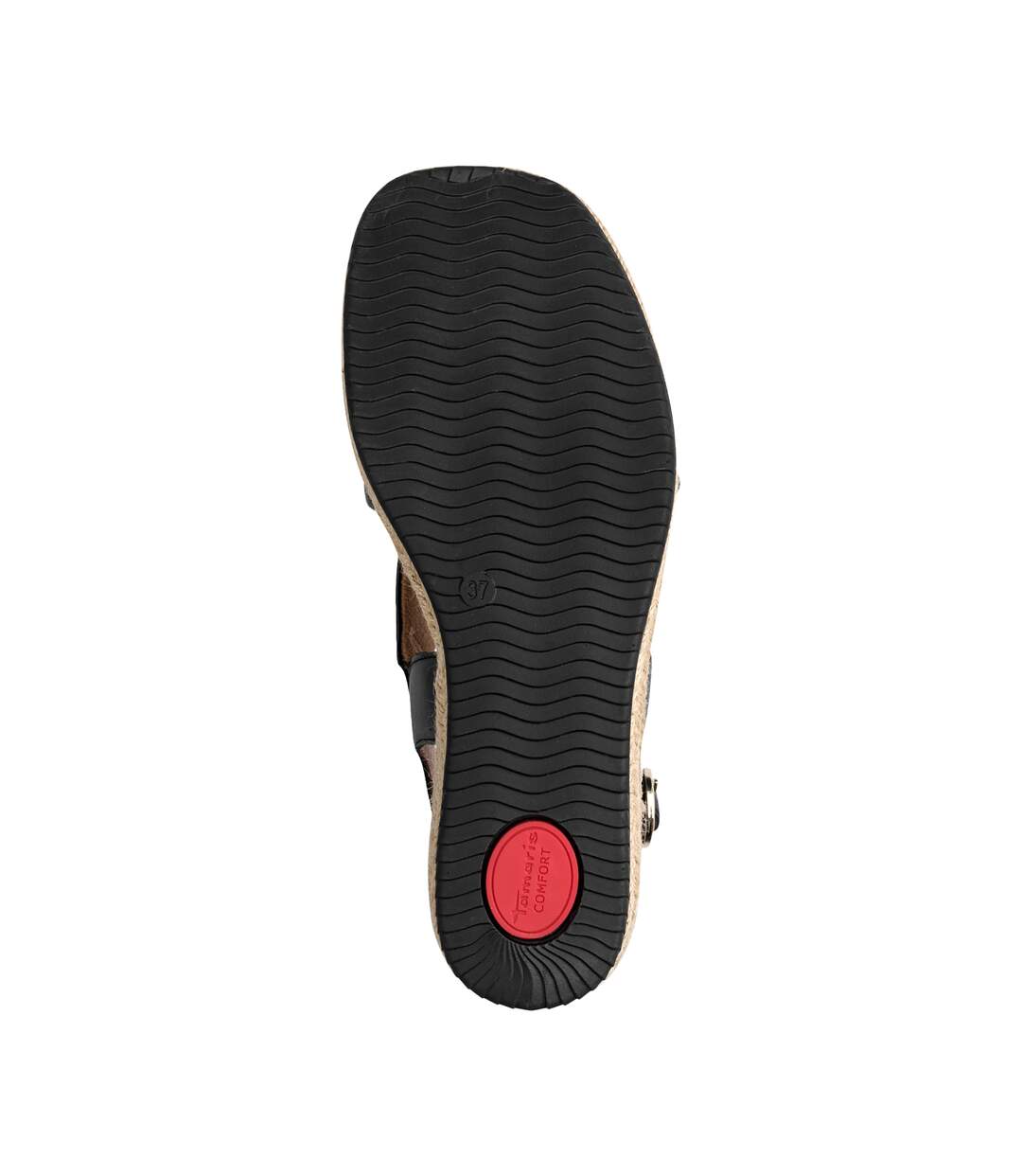 Sandales Cuir Compensée Tamaris Comfort-4