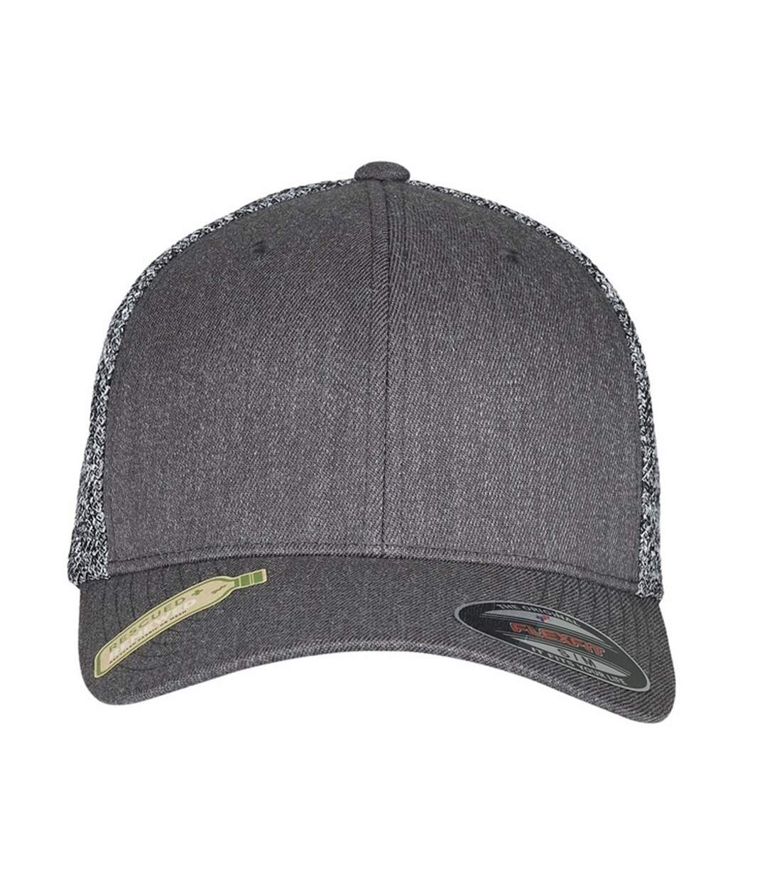 Casquette Trucker Motif/style Chiné Noir Gris Chiné Flexfit-1