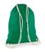 Cotton Drawstring Bag One Size Kelly Green Westford Mill-1