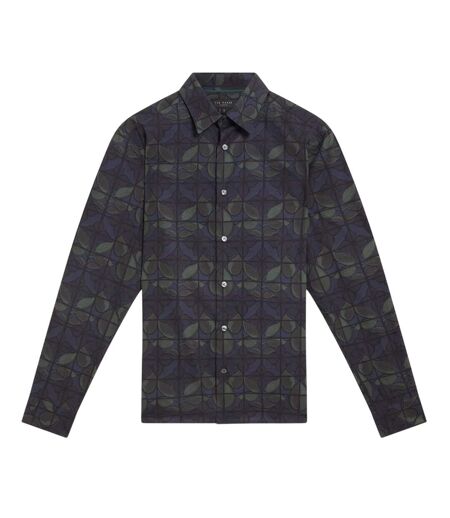 Chemise Manches Longues Motif/style Floral Homme Bleu Marine Ted Baker