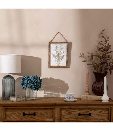 Déco Murale Bombée Fleurs Jonas 34cm Marron