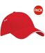 Lot de 2  Casquette adulte unisexe rouge classique/blanc Beechfield-1