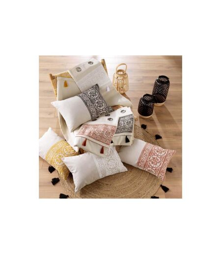 Coussin Déco Imprimé Isalina 40x60cm Noir