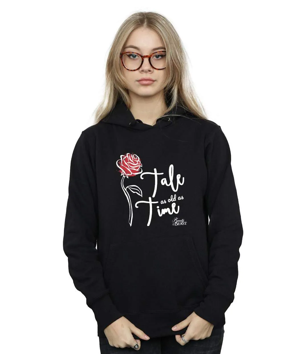 Disney Sweat à capuche Womens/Ladies Tale As Old As Time Rose (Noir) - UTBI12363-2