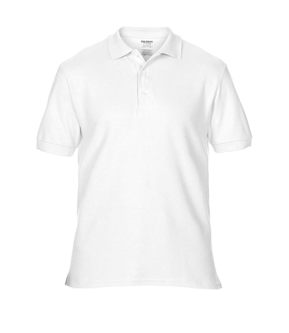Gildan Mens Premium Cotton Sport Double Pique Polo Shirt (White)
