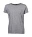T-shirt manches courtes Homme - manches enroulées - 5062 - gris chiné