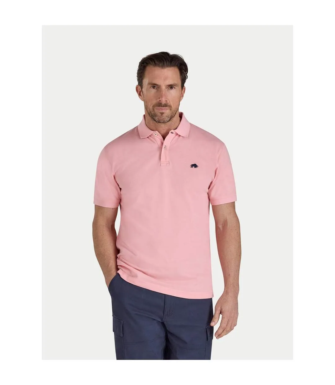 Polo Classic Homme Rose Clair Raging Bull-1