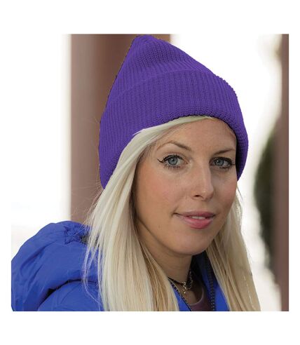 Result Winter Essentials Core Softex Beanie Hat (Purple) - UTRW5165