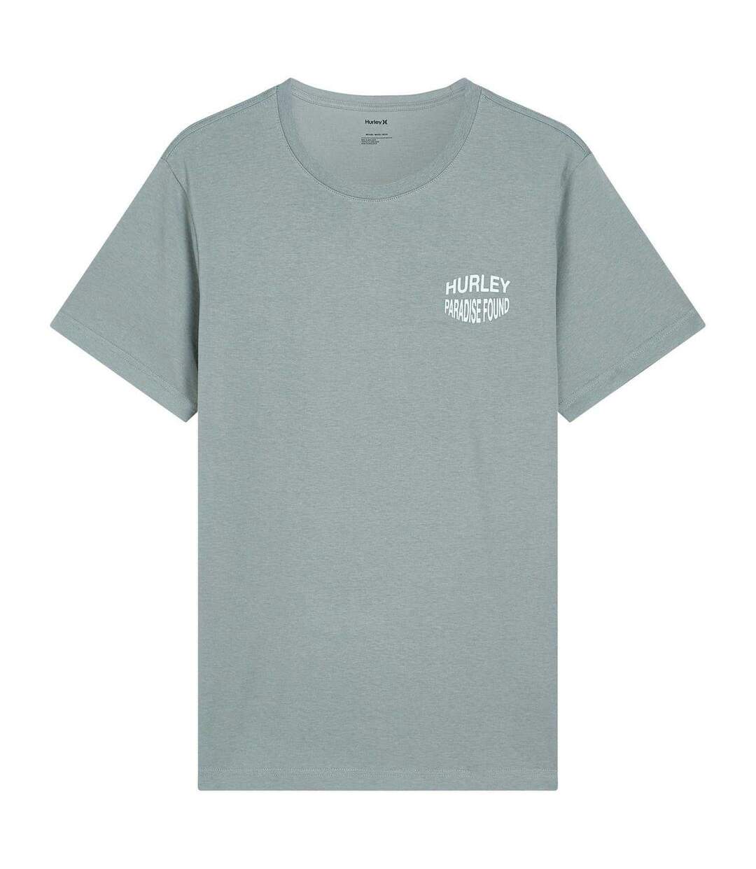 Mens Paradise Found T-shirt Grey Blue Hurley-1