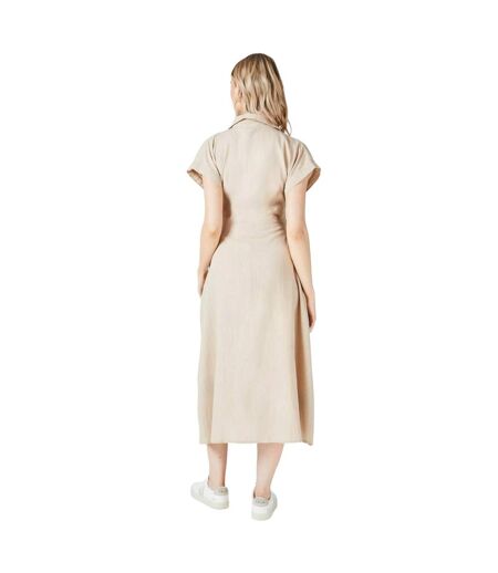 Robe mi-longue femme sable Principles