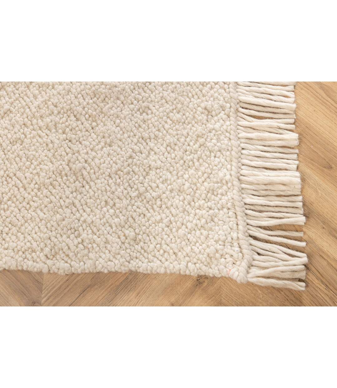Tapis Déco en Laine Betina 300x400cm Blanc-5