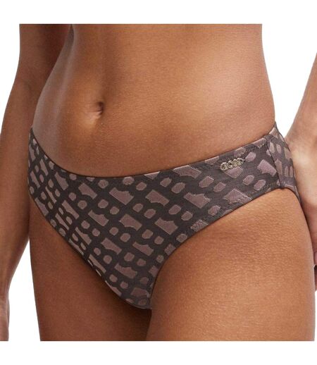 Bas De Maillot De Bain Style Monogramme Femme Marron Boss