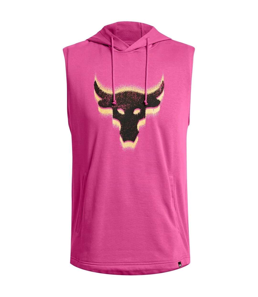 Sweat À Capuche Sans Manches Motif/style Tête De Taureau Homme Rose Under Armour-2