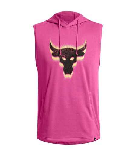 Sweat À Capuche Sans Manches Motif/style Tête De Taureau Homme Rose Under Armour