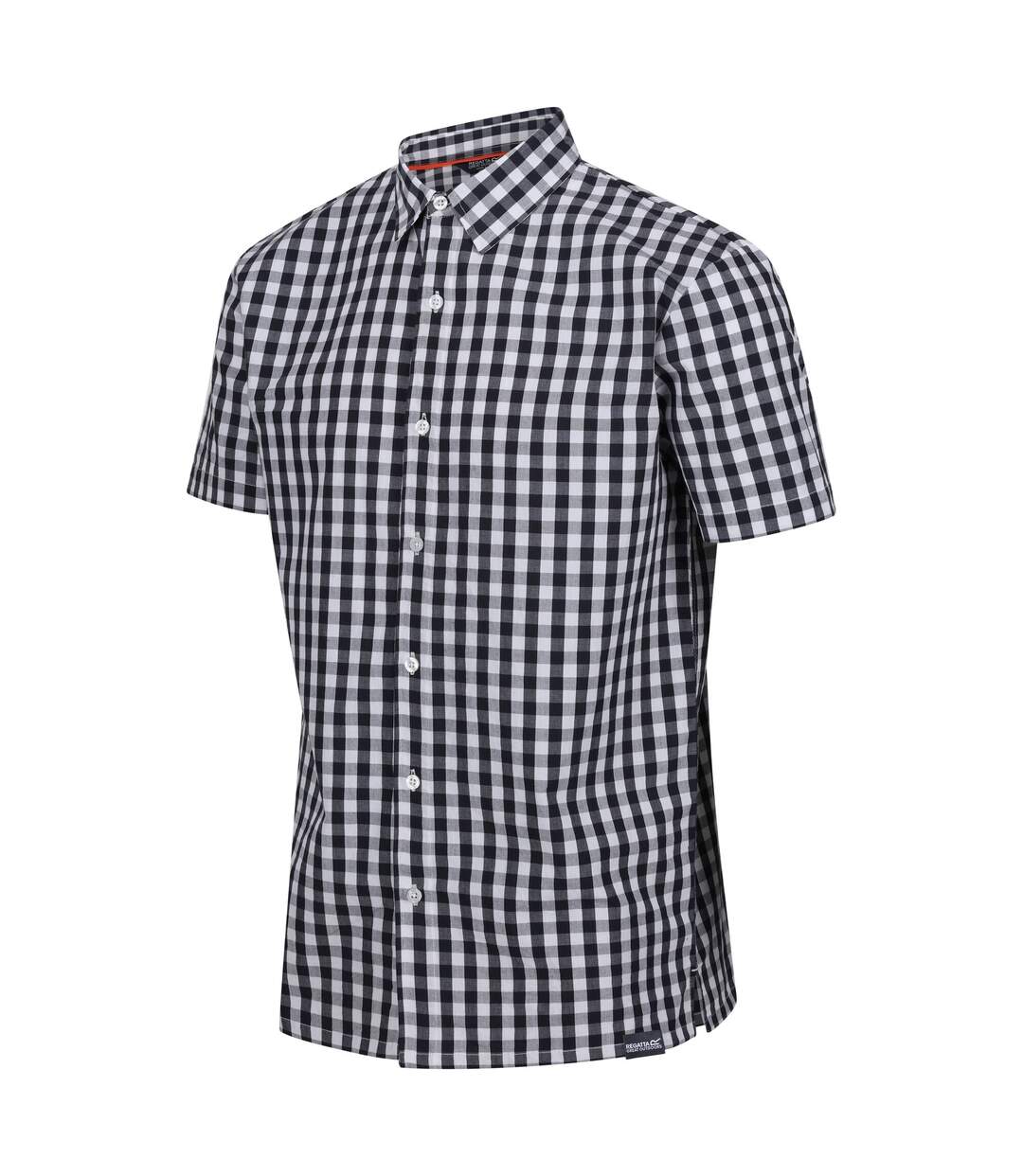 Mens denmoor checked shirt navy/white Regatta-3