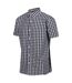 Mens denmoor checked shirt navy/white Regatta-3