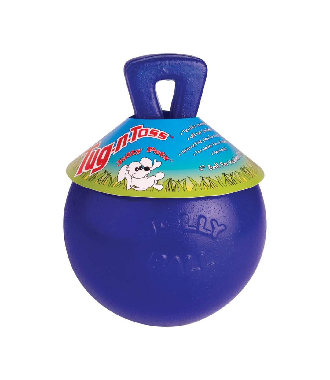 Jouet pour chiens tug-n-toss 6in bleu Jolly Pets