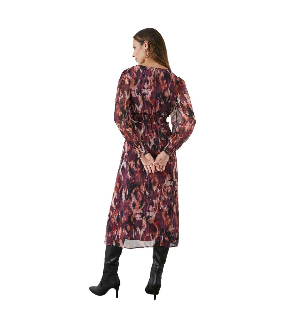 Robe mi-longue femme marron Principles-2