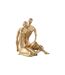 Statuette Couple Assis Brady 35cm Or-1