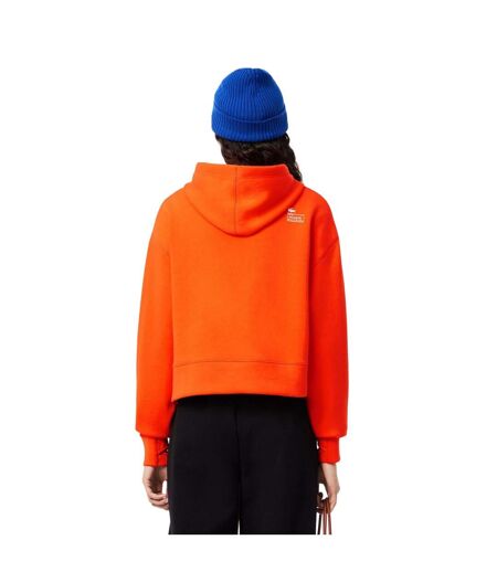 Sweat À Capuche Short Cut Femme Orange Lacoste