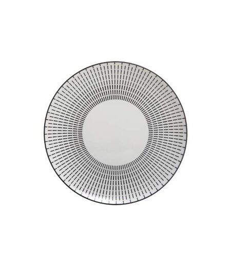 Lot de 6 Assiettes Plates Porcelaine Lunis 27cm Noir