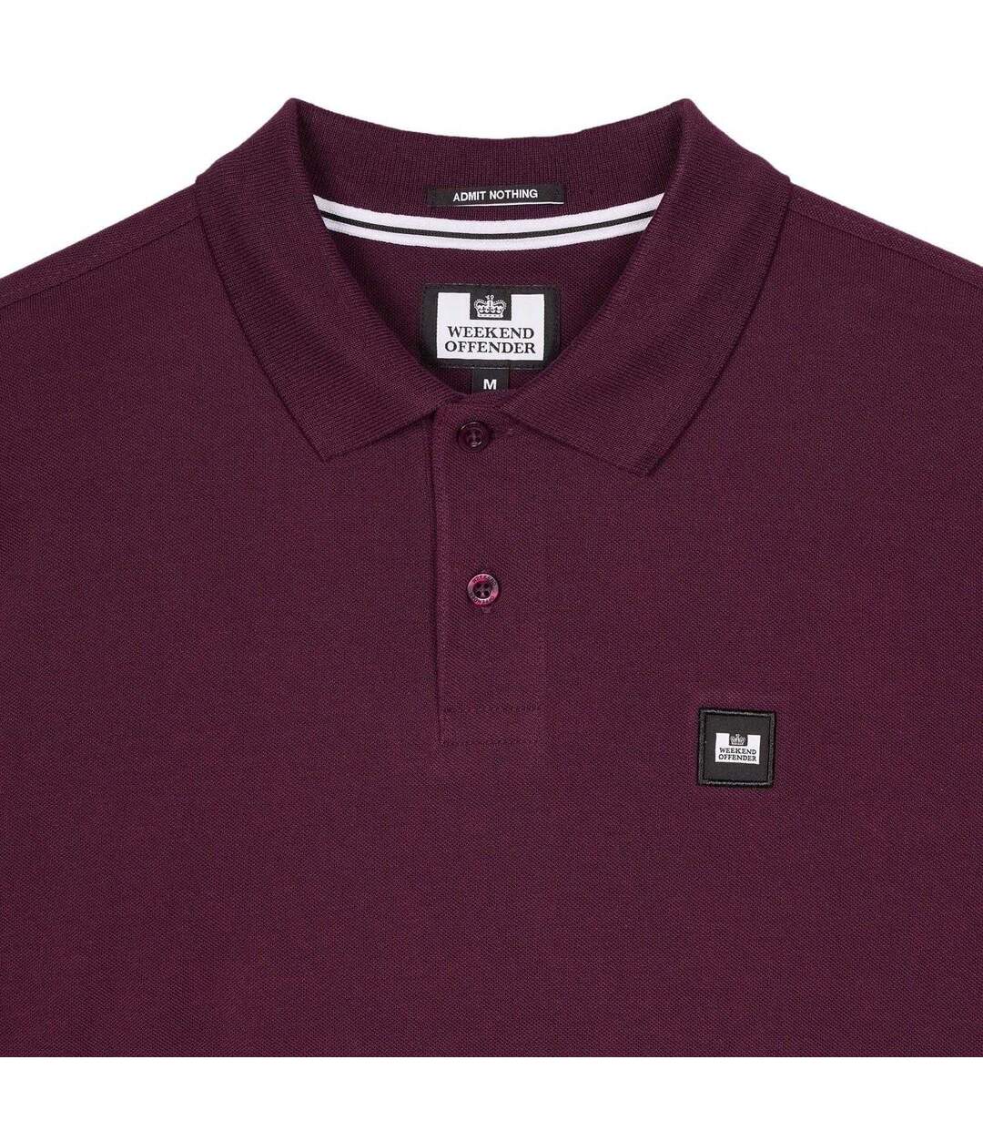 Polo Manches Longues Style Badge Dice Homme Rose Baie Weekend Offender-3