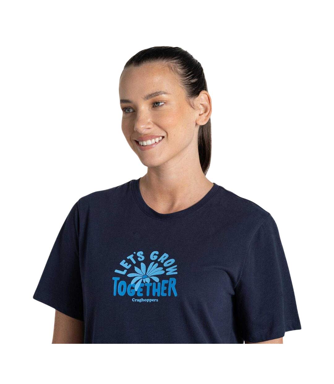 Womens/ladies Malibo T-shirt Blue Navy Craghoppers-4