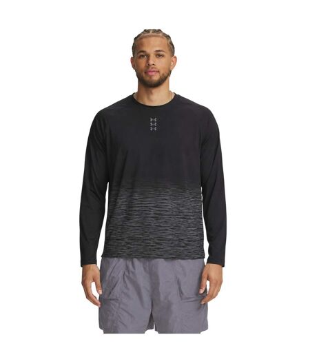 T-shirt Manches Longues Hoops Homme Noir Gris Under Armour