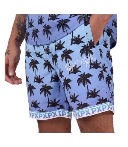 Short de Bain Bleu Homme Project X Paris Palmier - L