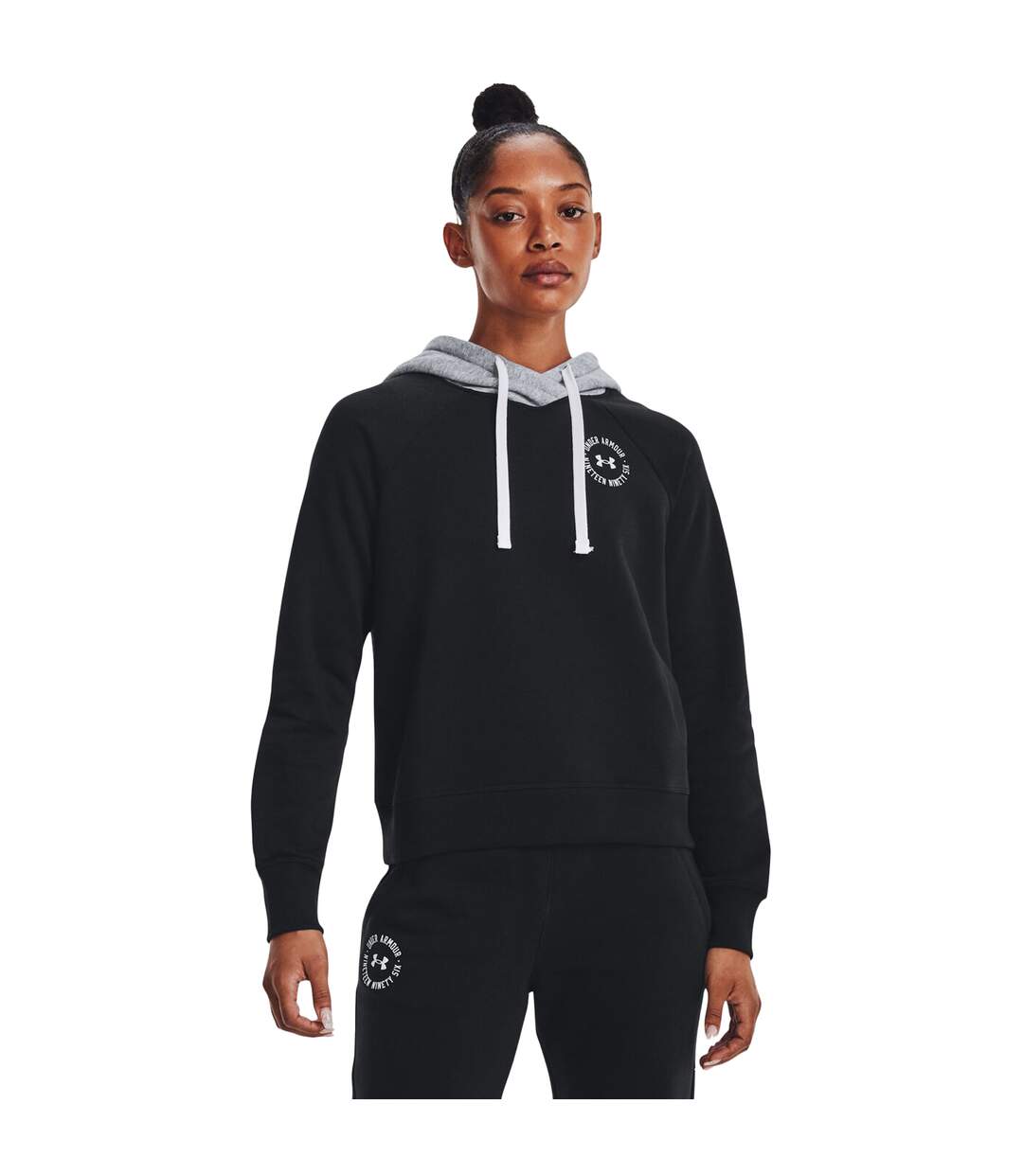 Sweat À Capuche Rival Femme Noir Under Armour-1