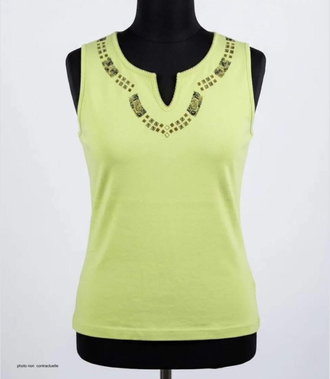 MAYFLOWER PF062V - Débardeur vert 100% coton pour femme : fraîcheur et confort quotidien-3