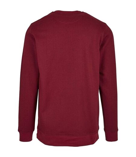 Build Your Brand Mens Basic Crew Neck Sweatshirt (Burgundy)