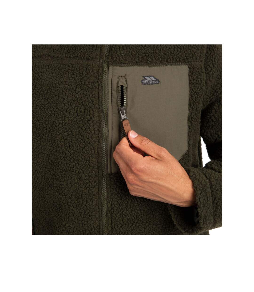 Mens Buck Fleece Jacket Ivy Trespass-4