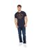 T-shirt Shoptown Homme Bleu Marine Crosshatch-4