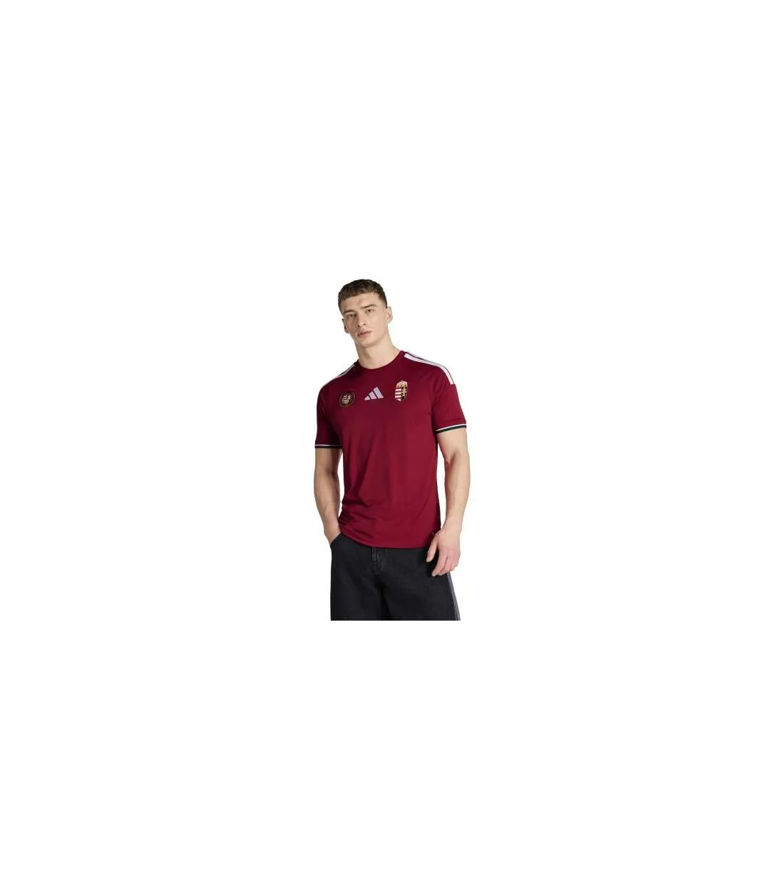 Maillot Domicile Motif/style Hongrie World Cup Homme Rouge Blanc Adidas-1