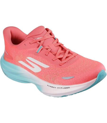 Womens/ladies Go Run Ride 12 Trainers Coral Skechers