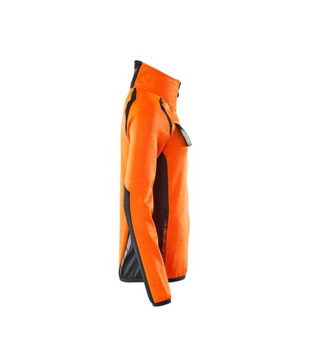 Pull Motif/style Deux Tons Accelerate Safe Femme Orange Fluo Bleu Marine Foncé Mascot