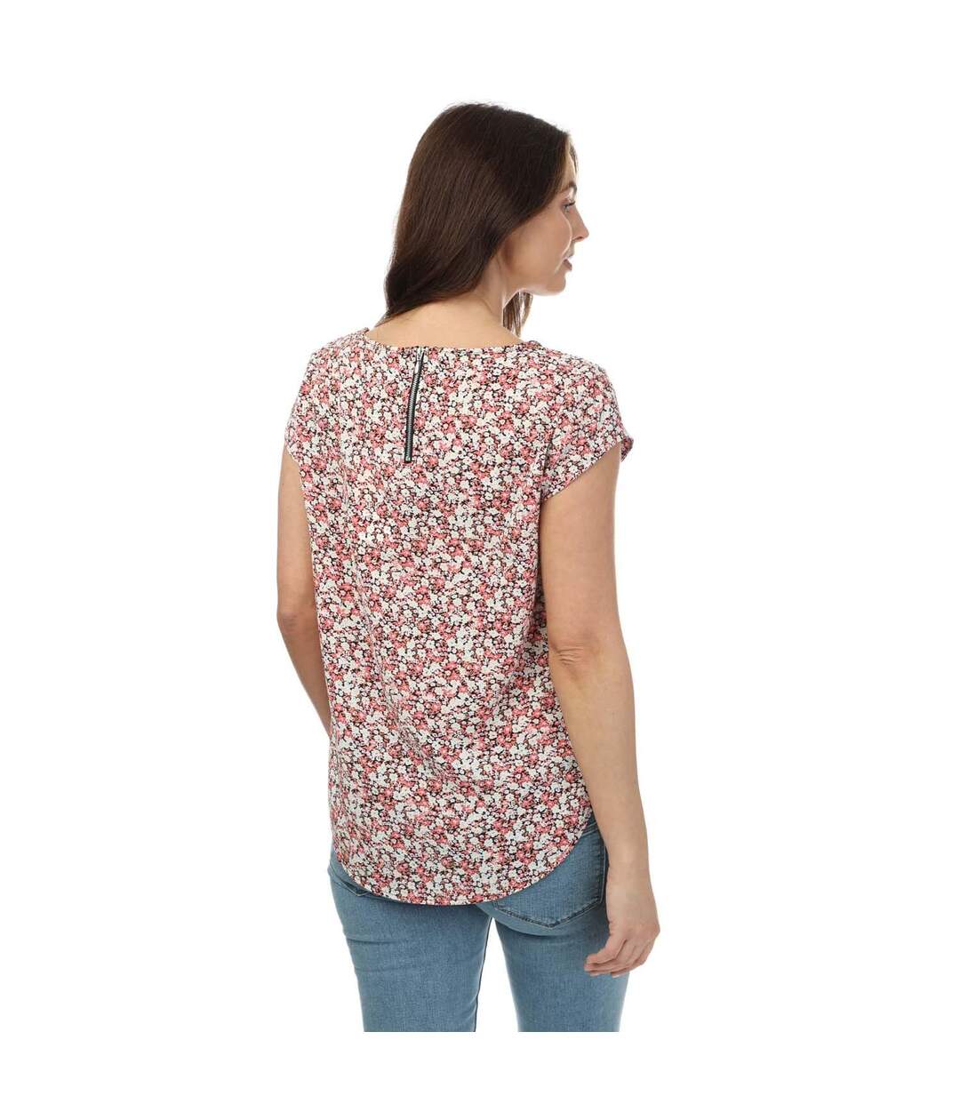 Haut manches courtes vic femme noir / blanc / rose Only-2